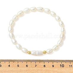 Natural Baroque Keshi & Cultured Freshwater Pearl Beaded Stretch Bracelets for Women&nbsp;BJEW-JB13993