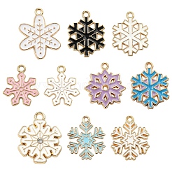 10 Styles Alloy Enamel Pendants&nbsp;ENAM-YW0005-16A