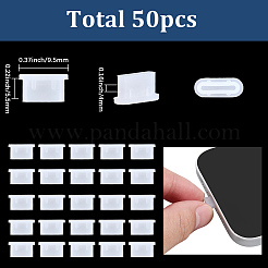 50Pcs Silicone Mobile Anti-Dust Plugs&nbsp;AJEW-SC0031-64A