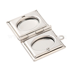 Rack Plating Brass Locket Pendants&nbsp;KK-F090-04P