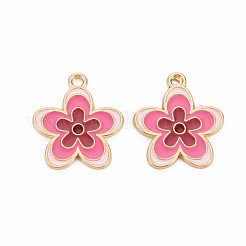 Light Gold Alloy Enamel Pendants&nbsp;ENAM-S126-132