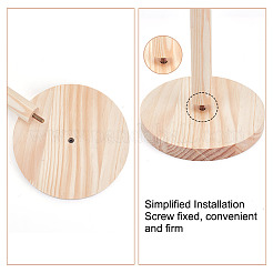 Pine Wood Paper Towel Holder&nbsp;AJEW-WH0567-48A