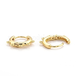 Brass Huggie Hoop Earring Findings&nbsp;EJEW-O107-03G