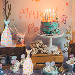 56Pcs 2 Colors Mermaid Paper Candy Boxes&nbsp;CON-OC0001-49