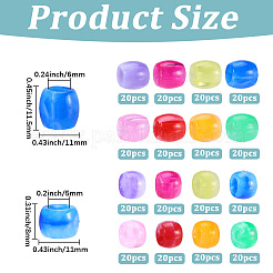 320Pcs 16 Colors  Acrylic European Beads&nbsp;MACR-PA0001-75