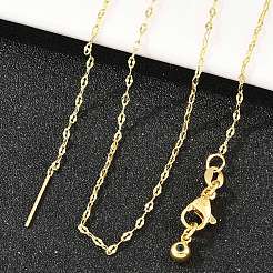 1.5MM Adjustable Slider Brass Dapped Chain Necklaces for Men Women&nbsp;NJEW-L012-10G