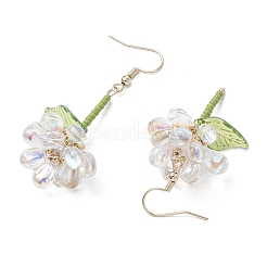 304 Stainless Steel Flower Dangle Earrings&nbsp;EJEW-MZ00461-01