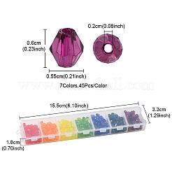315Pcs 7 Colors Transparent Acrylic Beads&nbsp;TACR-YW0001-77