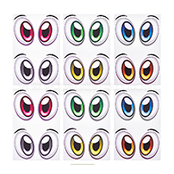 6 Sheets 3 Colors Paper Picture Stickers&nbsp;STIC-PH0001-04