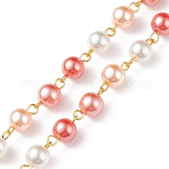 Handmade Glass Pearl Beaded Chain&nbsp;AJEW-JB01134-04