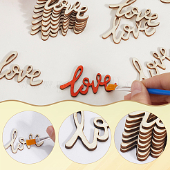100Pcs Unfinished Wood Cutouts&nbsp;WOOD-SP0001-49