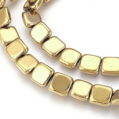 Electroplated Non-magnetic Synthetic Hematite Beads Strands&nbsp;G-P392-A08