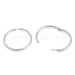 Tarnish Resistant 304 Stainless Steel Needle with 201 Stainless Steel Ring Huggie Hoop Earrings&nbsp;EJEW-L256-02E-P