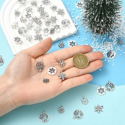 50Pcs 5 Styles Tibetan Style Alloy Charms&nbsp;FIND-YW0010-23