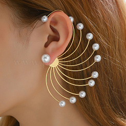 Alloy Imitation Pearl Stud Earrings&nbsp;FS-WG5D096-01