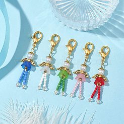 Glass Seed Bead Pendant Decorations&nbsp;HJEW-MZ00056