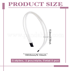 Handmade Plastic Pearl Hair Bands for Wedding Bridal Bridesmaid&nbsp;OHAR-LP0002-32