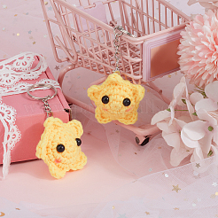 Polyester Keychains&nbsp;KEYC-WH0034-58