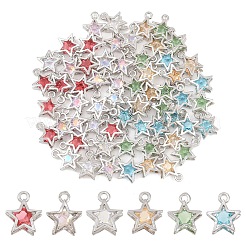 30Pcs 3 Colors Alloy Glass Pendants&nbsp;FIND-YW0011-24A