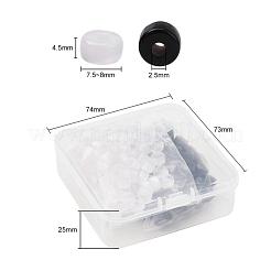 200Pcs 2 Colors Imitation Cat Eye Resin Bead Spacers&nbsp;RESI-YW0001-10