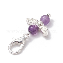 10Pcs 10 Styles Angel Natural & Synthetic Mixed Gemstone Pendant Decorations&nbsp;HJEW-JM03143-01