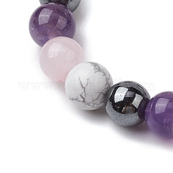 Natural & Synthetic Mixed Gemstone Beads Thread Stretch Bracelets for Women&nbsp;BJEW-JB11250