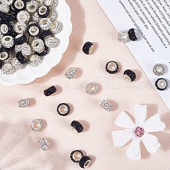 100Pcs 2 Colors Polymer Clay Rhinestone European Beads&nbsp;CPDL-SP0001-02