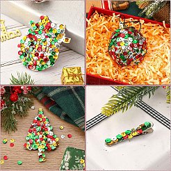 180G 4 Colors Plastic Paillette Beads&nbsp;PVC-YW0001-03