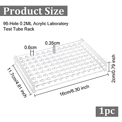 96-Hole 0.2ML Acrylic Laboratory Test Tube Rack&nbsp;AJEW-WH0010-73A