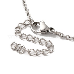 Alloy Rhinestone Cat Pandant Necklace with Cable Chains&nbsp;NJEW-K248-01P-01