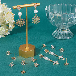 20Pcs Brass Cubic Zirconia Ear Stud Findings&nbsp;KK-BBC0004-97