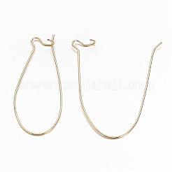 Brass Hoop Earrings Findings Kidney Ear Wires&nbsp;X-EC221-4G
