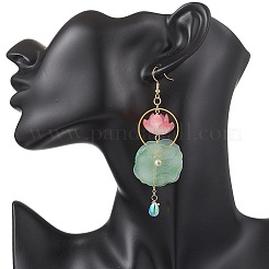 Glass & Acrylic Beads Dangle Earrings&nbsp;EJEW-TA00787