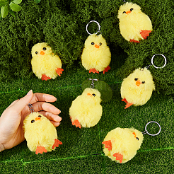30Pcs Alloy Plush Keychains&nbsp;KEYC-DC0001-37