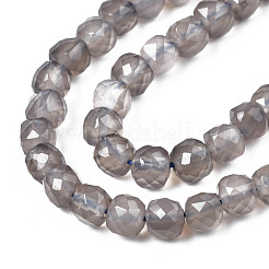 Natural Grey Agate Beads Strands&nbsp;G-S359-373