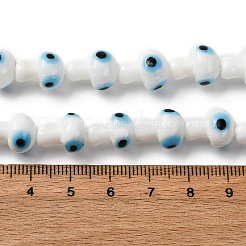 Handmade Evil Eye Lampwork Beads Strands&nbsp;LAMP-S069-01A-04