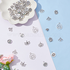 Tibetan Style Alloy Pendants & Links Connectors & Beads&nbsp;TIBEP-SC0001-53AS