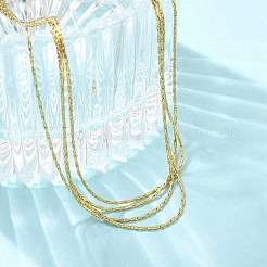304 Stainless Steel Boston Link Chain Multi-strand Necklaces for Women&nbsp;NJEW-C084-02G