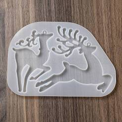 DIY Christmas Reindeer Pendant Silhouette Silicone Molds&nbsp;LS-DIY-P075-C01
