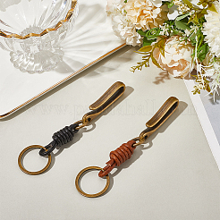 2Pcs 2 Colors Alloy U Shape Belt Hook Keychain&nbsp;KEYC-SC0001-65