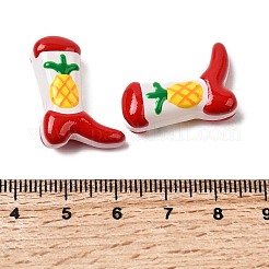Boot Baking Paint Glass Enamel  Beads&nbsp;LAMP-C020-02Q