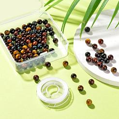 100Pcs 8mm Natural Tiger Eye Round Beads&nbsp;DIY-LS0002-38
