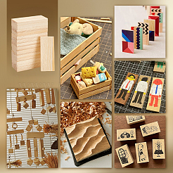 15Pcs Wood Boards&nbsp;WOOD-OC0004-54A