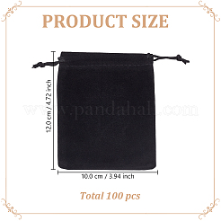 100Pcs Rectangle Velvet Pouches&nbsp;TP-GO0001-01