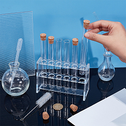 6Pcs Transparent Glass Test Tubes&nbsp;CON-OC0001-80
