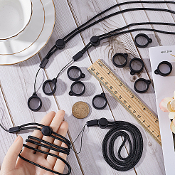 36Pcs Silicone Rings with 6Pcs Polyester Necklace Lanyard Anti-Loss Pendant Holder&nbsp;DIY-GF0008-07A