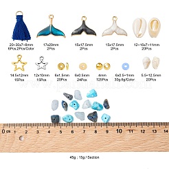 Ocean Theme Beads & Charms DIY Jewelry Making Finding Kit&nbsp;DIY-FS0002-18