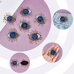 Evil Eye Felt Cloth Patches&nbsp;PATC-WH0007-13