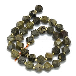 Natural Yellow Dendritic Jasper Beads Strands&nbsp;G-I376-A07-01