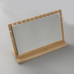 Rectangle Wood Necklace Organizer Display Stands with Velvet Mat&nbsp;AJEW-WH0166-37